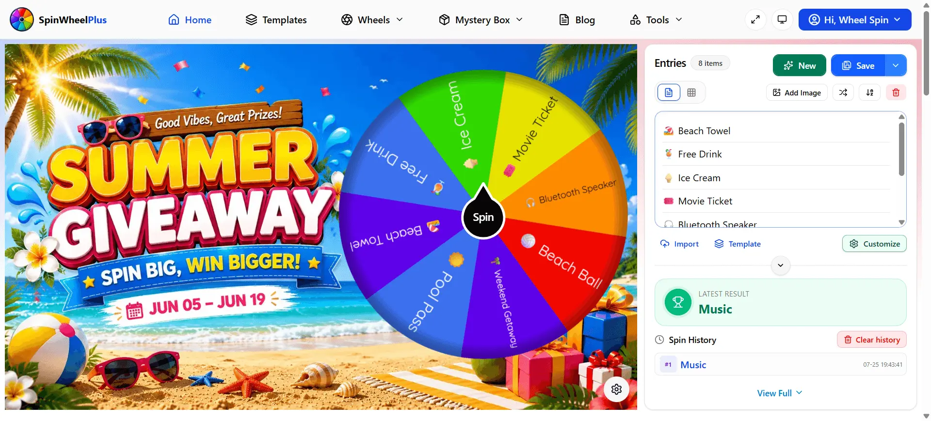 Screenshot 1 of SpinWheelPlus