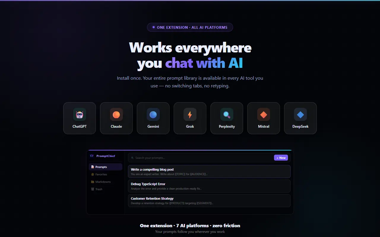 Screenshot 1 of PromptChief