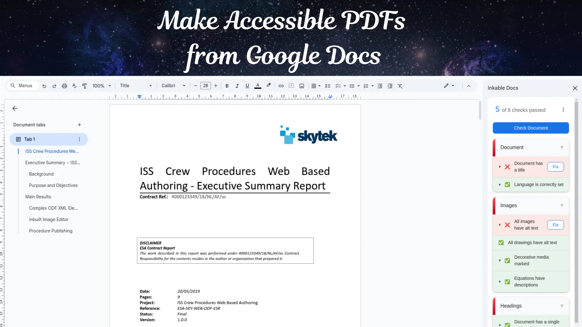 Screenshot 5 of AI PDF Accessibility for Google Docs