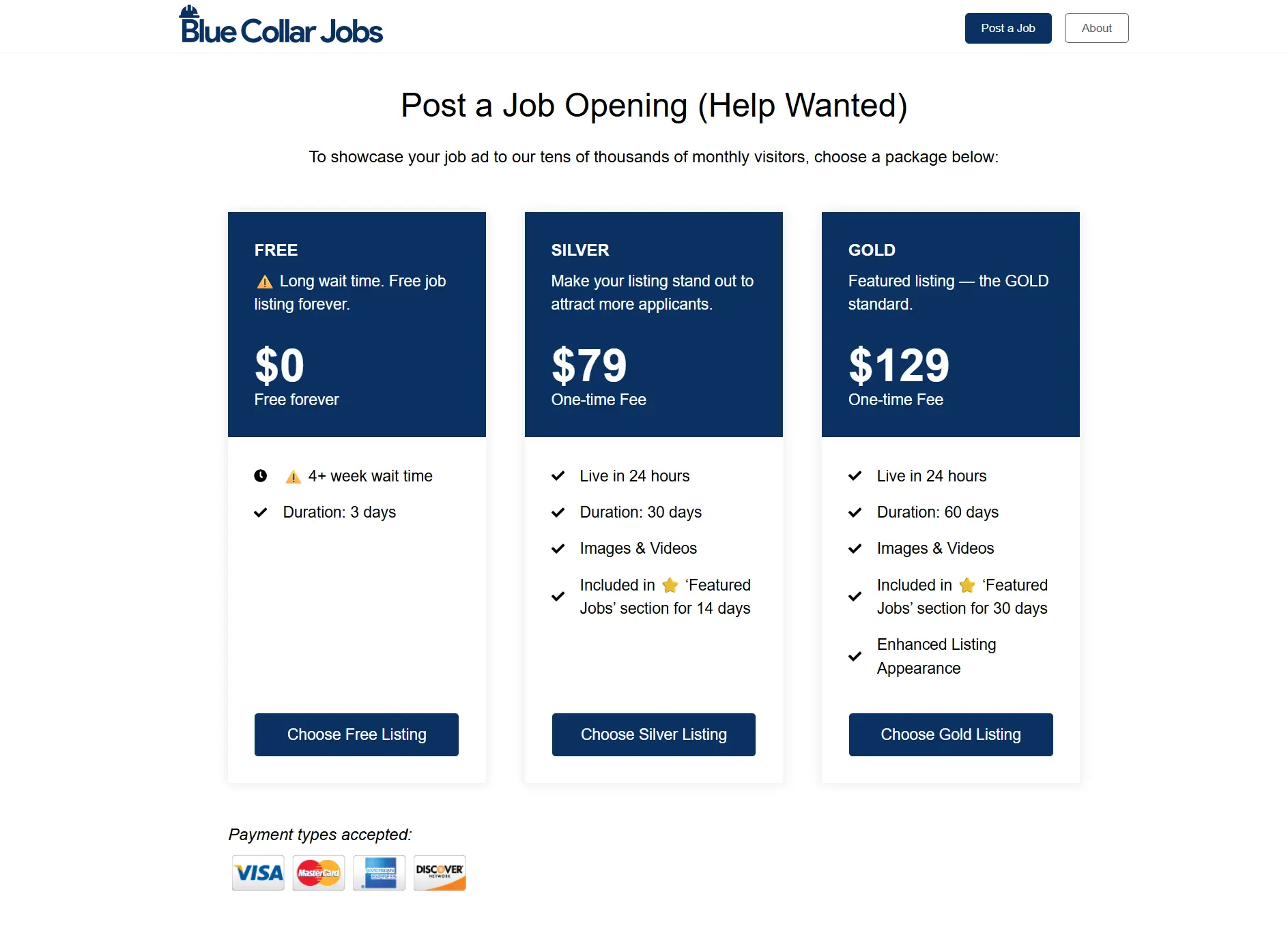 Screenshot 1 of BlueCollarJobs.com