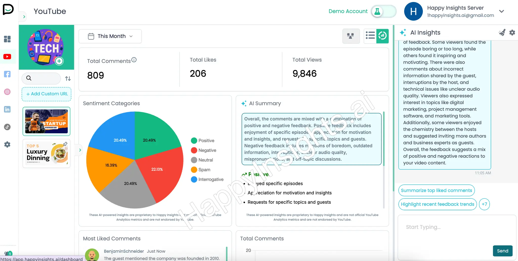 Screenshot 1 of HappyInsights.ai