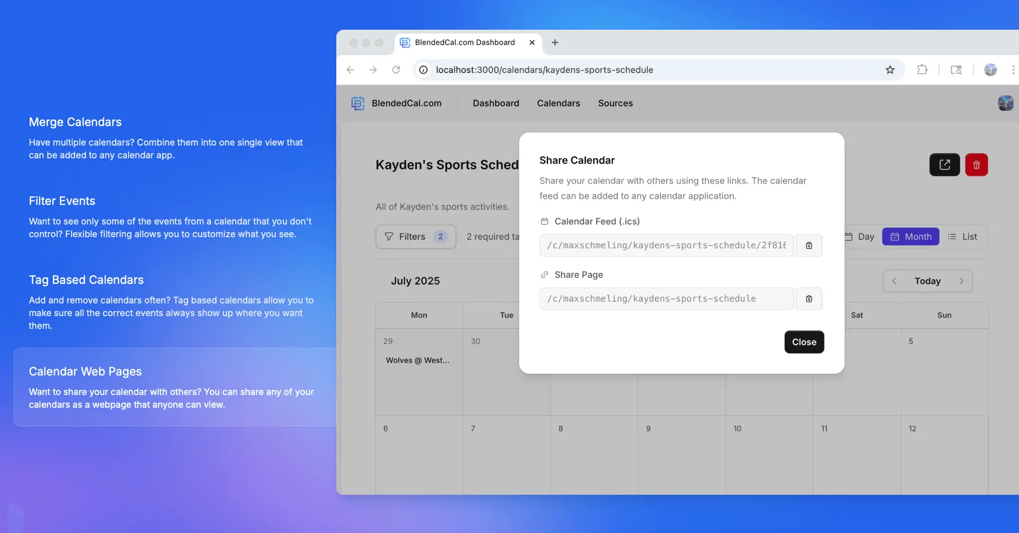 Screenshot 4 of BlendedCal.com