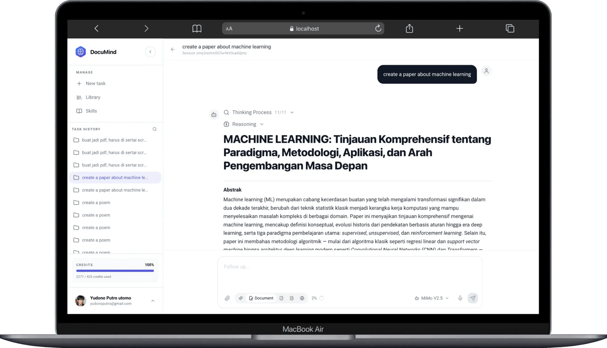 Screenshot 4 of DocuMind