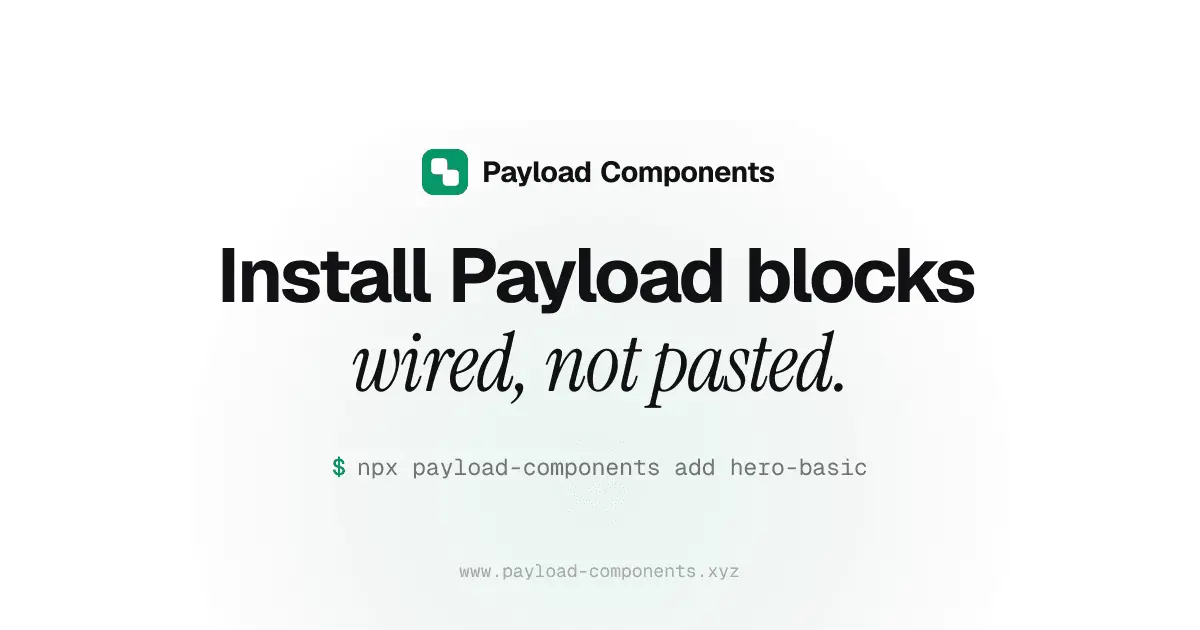 Screenshot 1 of Payload Components