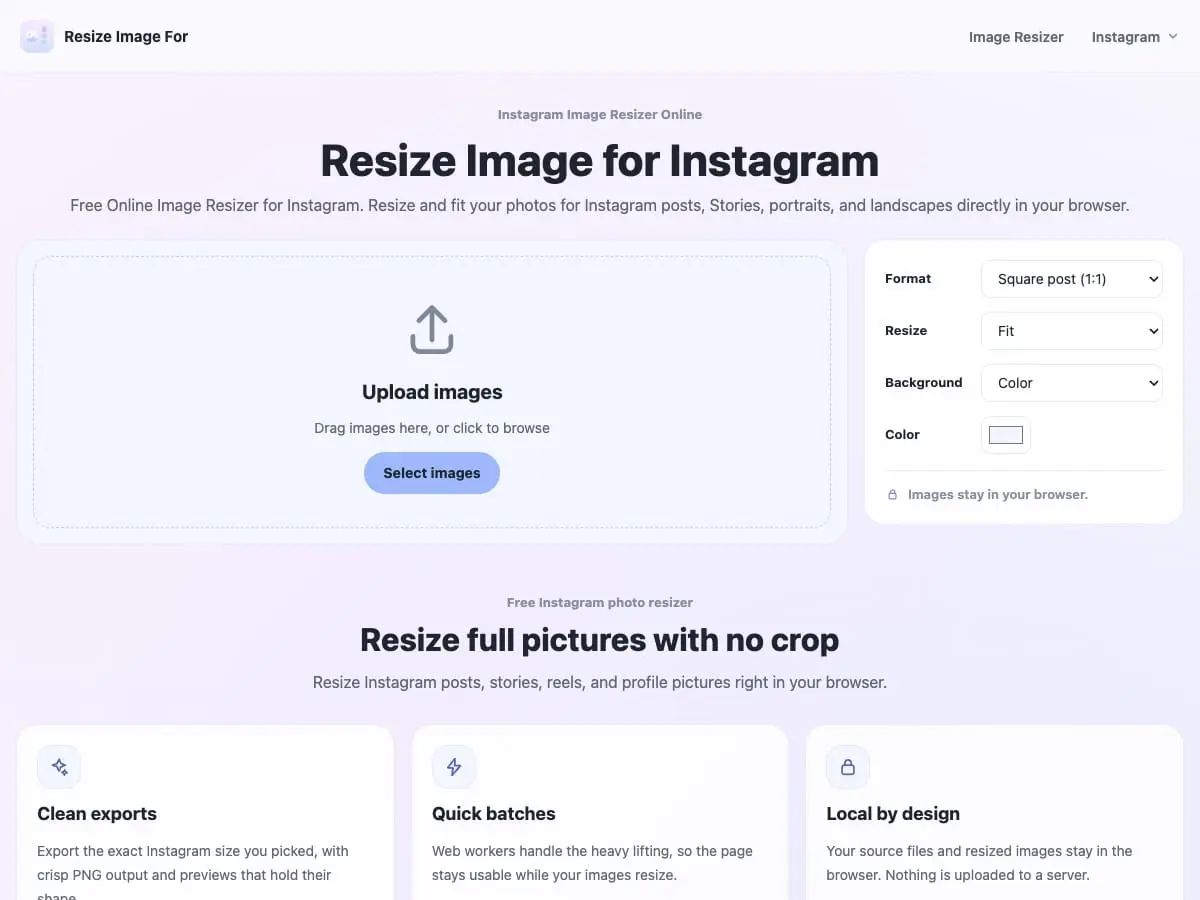 Screenshot 1 of Resize Image for Instagram