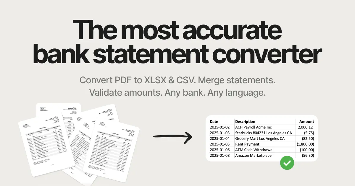 Screenshot 1 of Bank PDF Converter