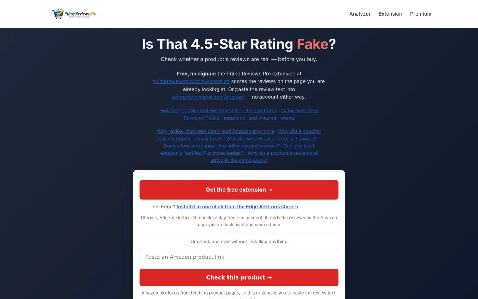 Screenshot 1 of Prime Reviews Pro