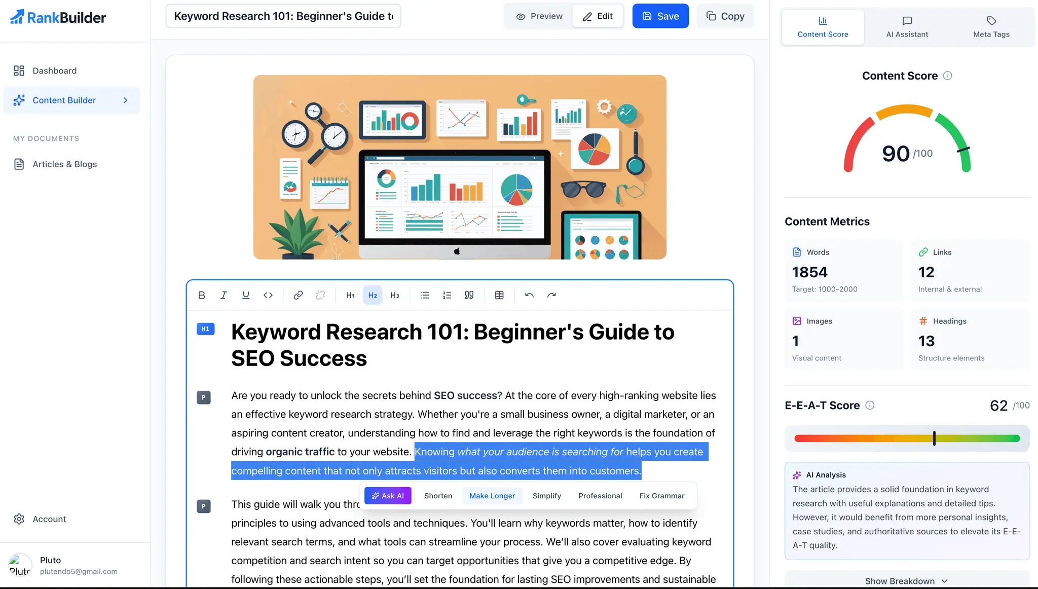 Screenshot 3 of AI SEO Writer | Get Cited by AI