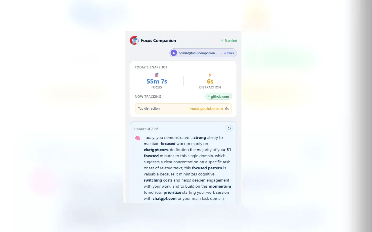 Screenshot 1 of Focus Companion