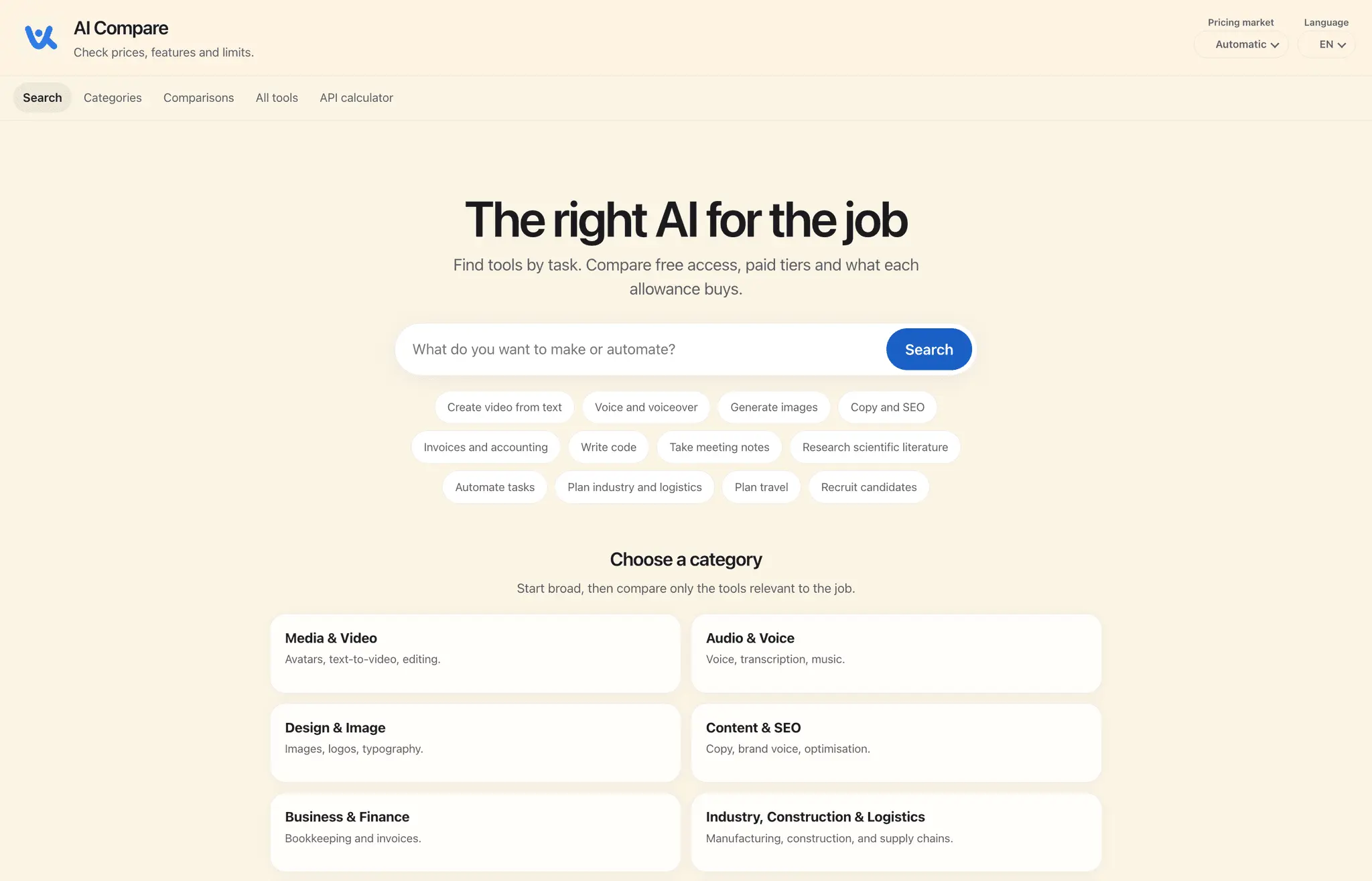 Screenshot 1 of AI Compare