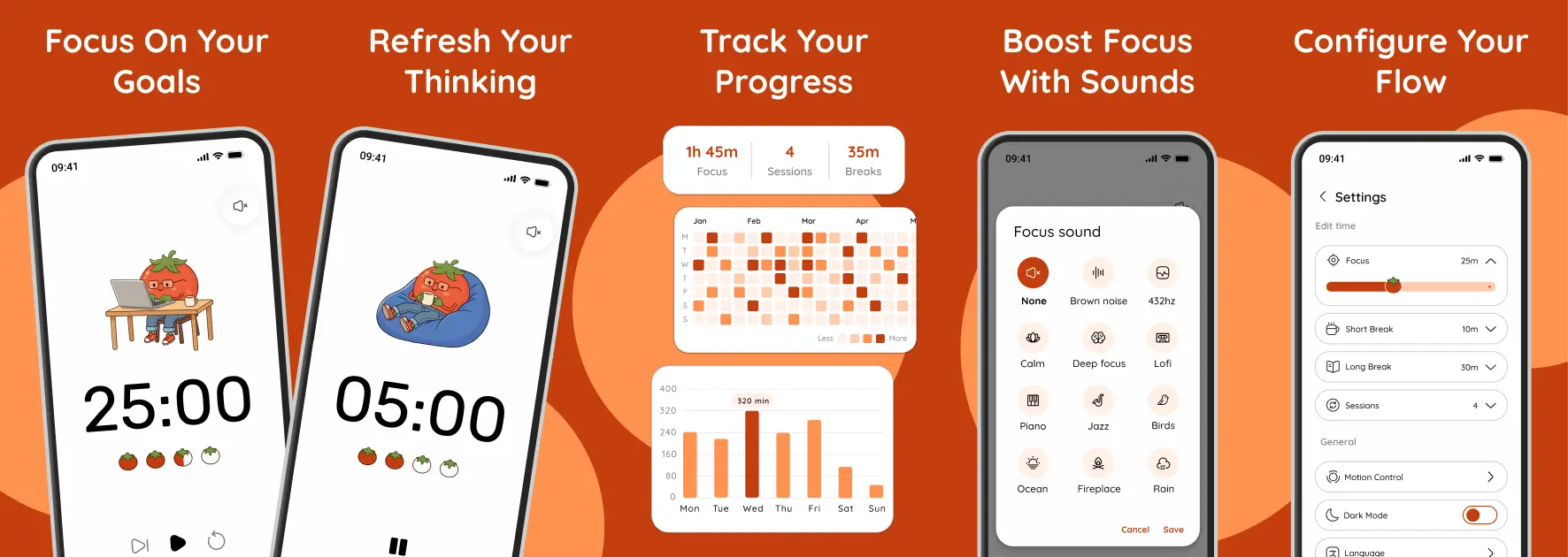 Screenshot 1 of PomPom: Pomodoro Focus Timer