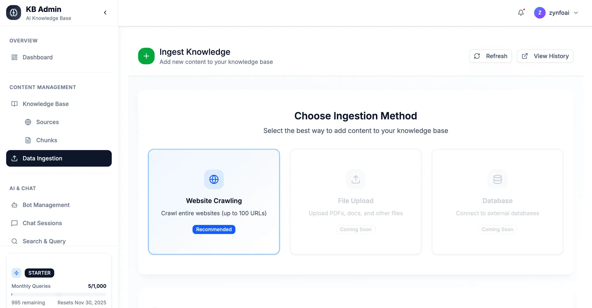 Screenshot 5 of ZynfoAI - Build AI Chatbots for Customer
