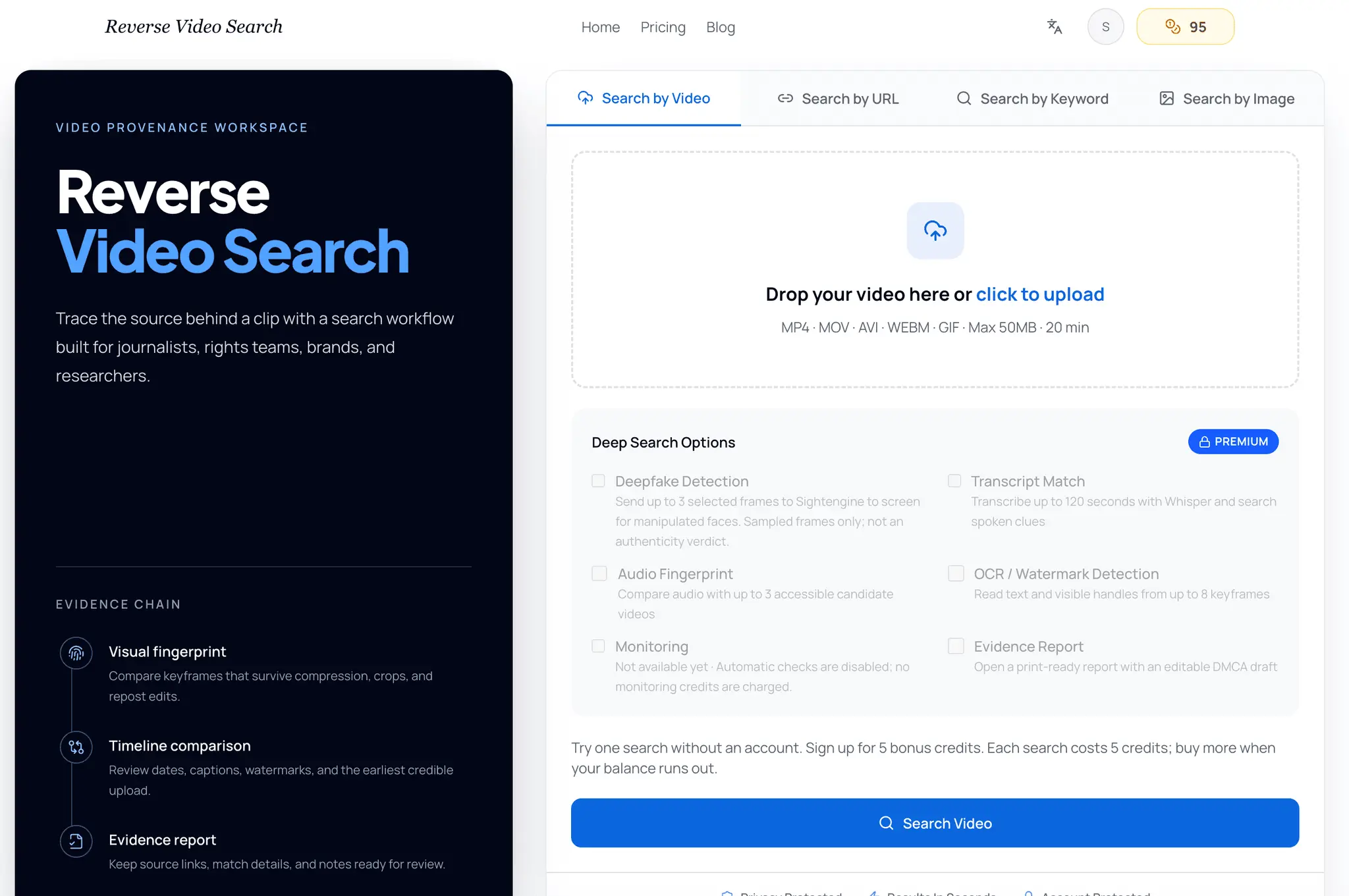 Screenshot 1 of Reverse Video Search
