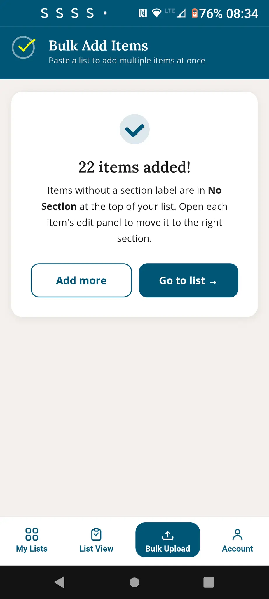 Screenshot 3 of TickLists