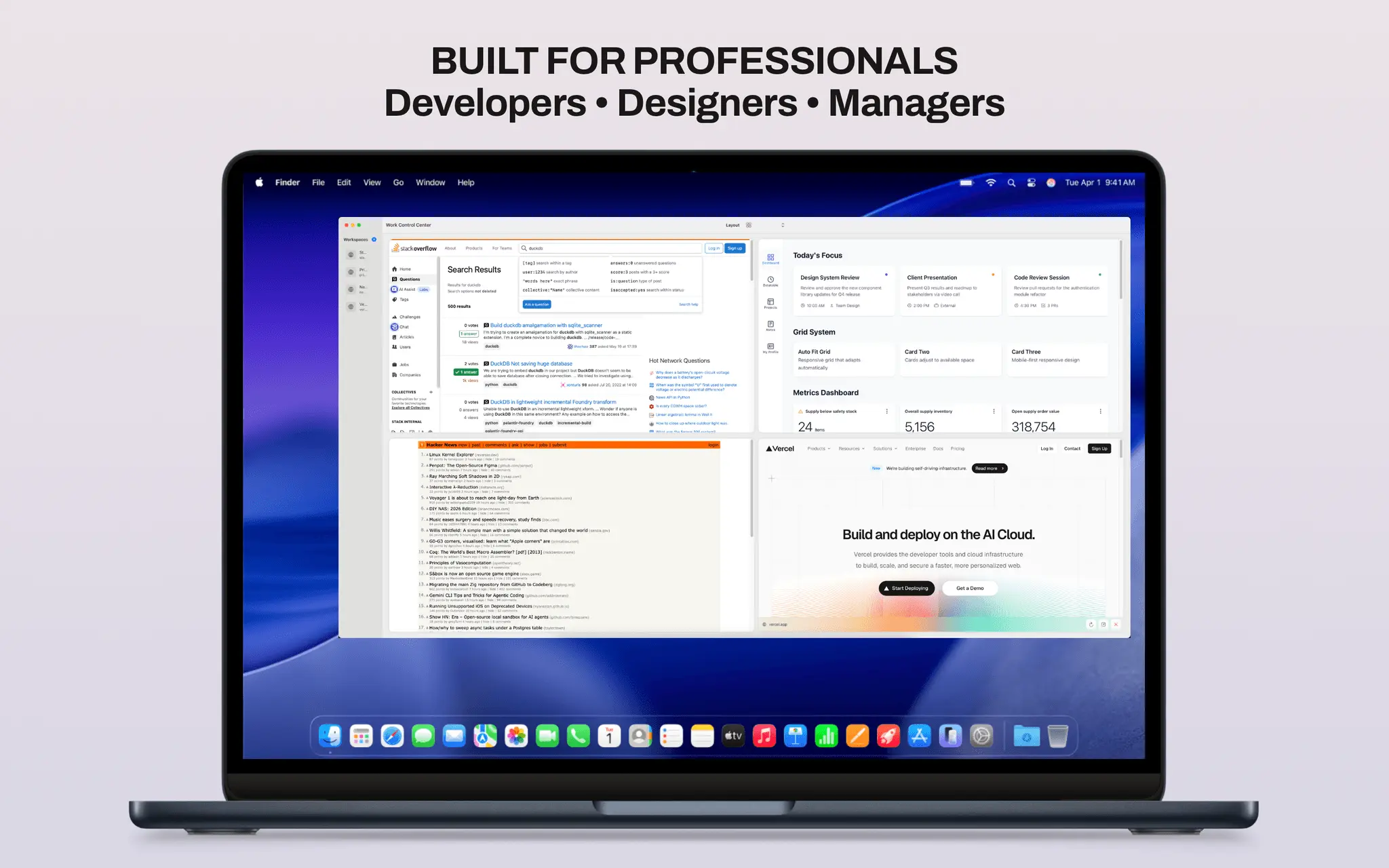 Screenshot 1 of Work Control Center