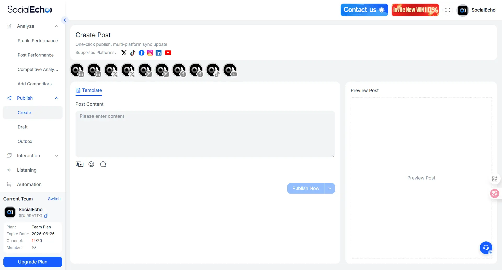 Screenshot 1 of SocialEcho