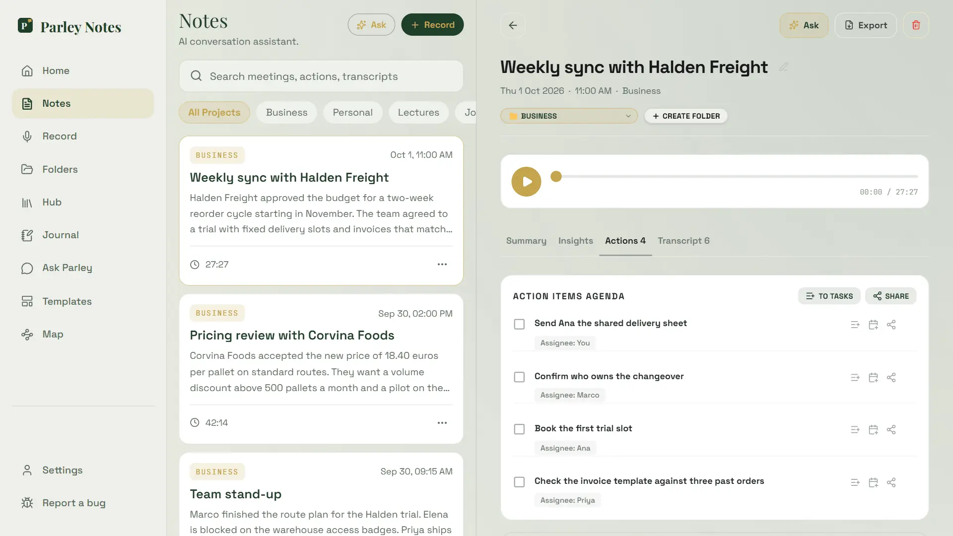 Screenshot 5 of Parley Notes