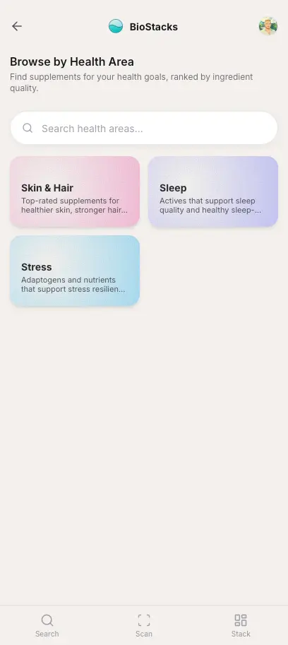 Screenshot 4 of Supplement Scanner: BioStacks
