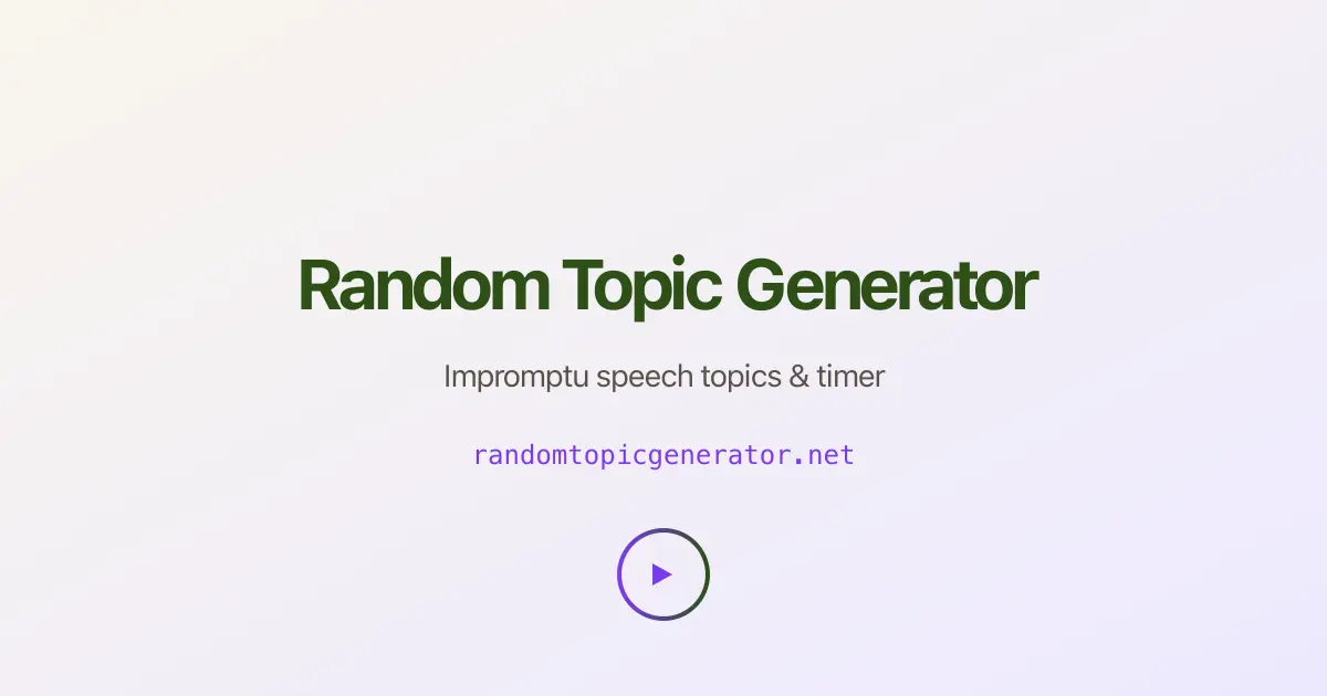 Screenshot 1 of Random Topic Generator