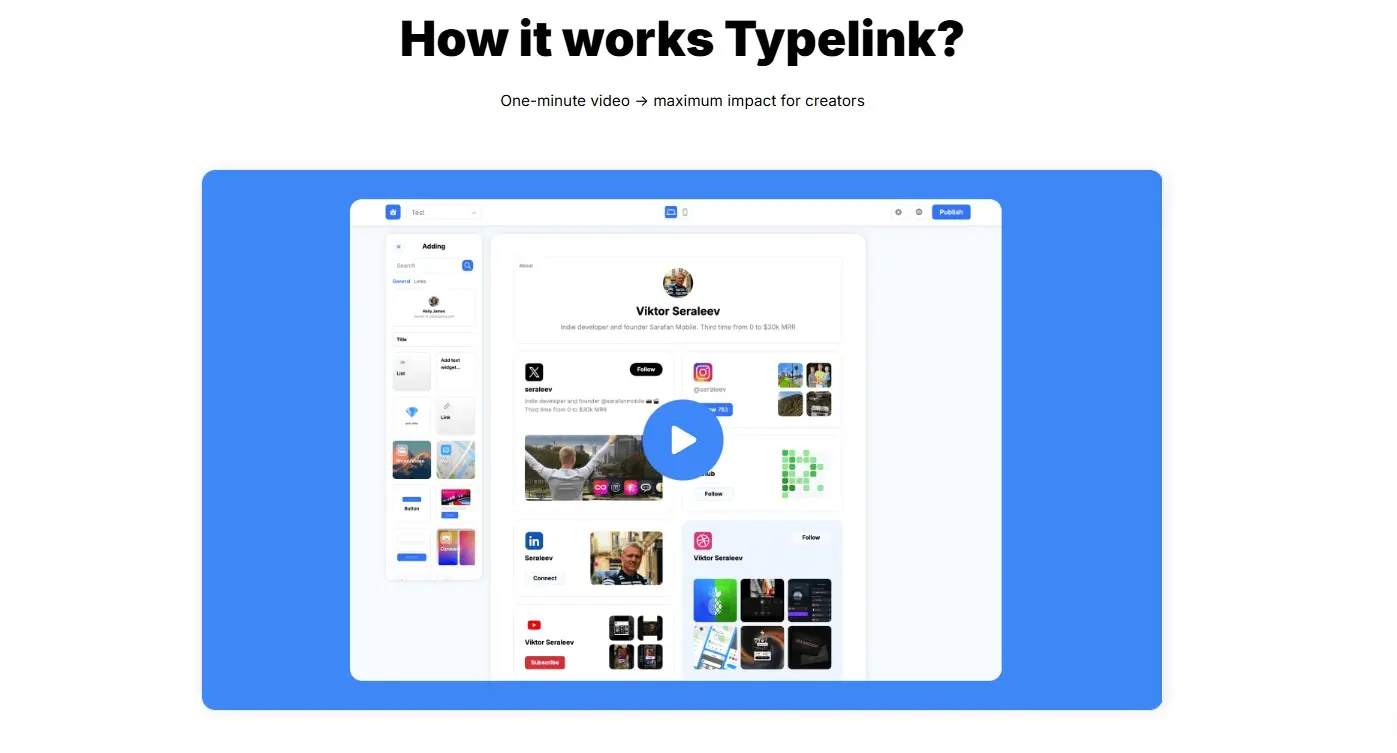Screenshot 3 of Link in Bio Builder — Typelink