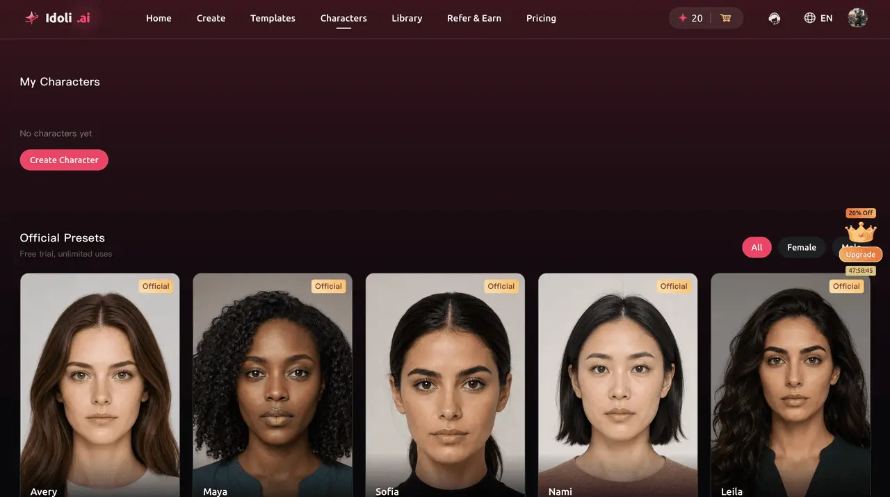 Screenshot 2 of IdoliAI