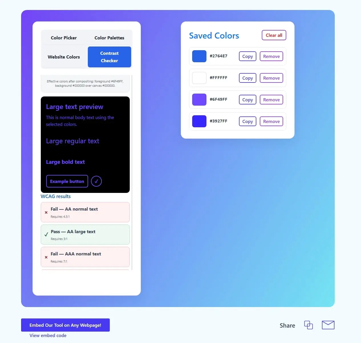 Screenshot 1 of Upclimb Color Picker