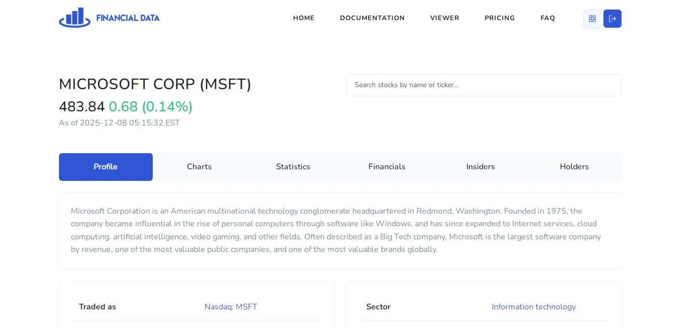 Screenshot 4 of FinancialData.Net