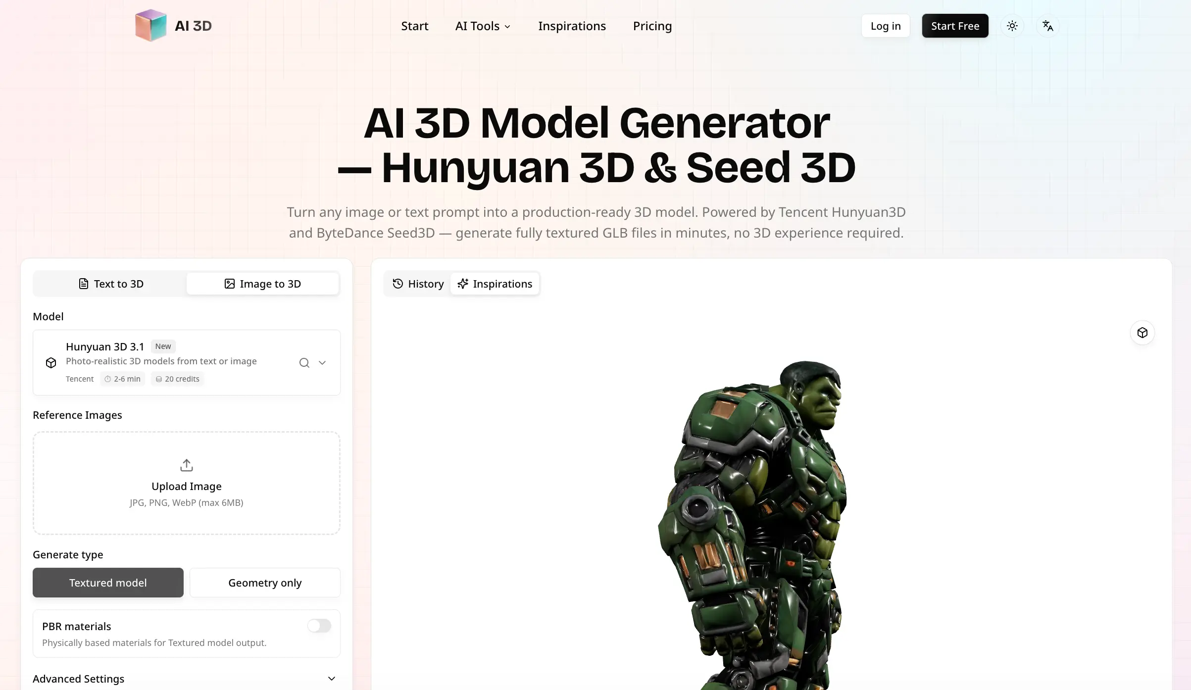 Screenshot 1 of AI 3D