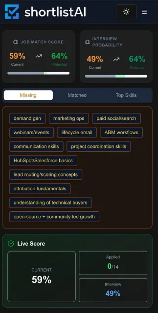Screenshot 3 of ShortlistAI - ShortlistAI – ATS Resume S