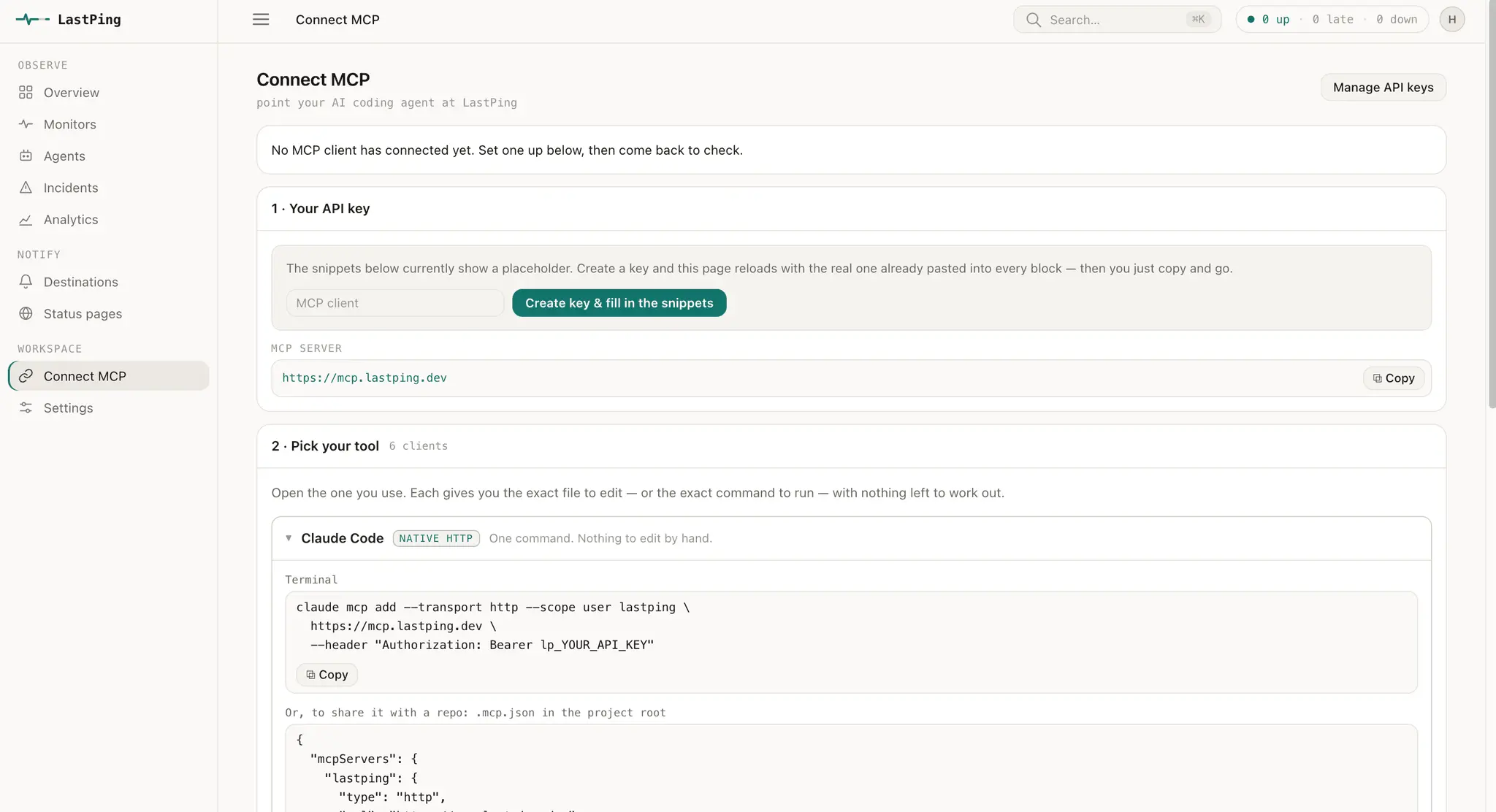 Screenshot 1 of LastPing