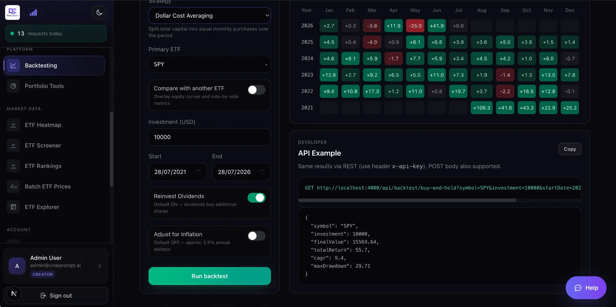 Screenshot 2 of DataCaptain – US Stock Market API