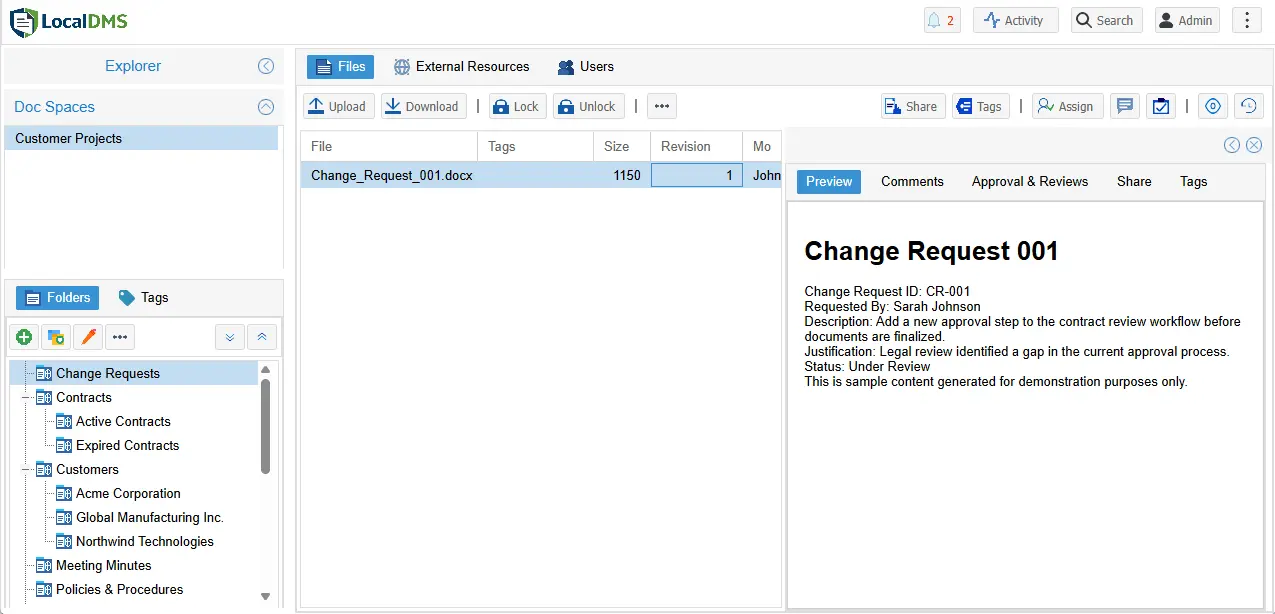 Screenshot 1 of LocalDMS