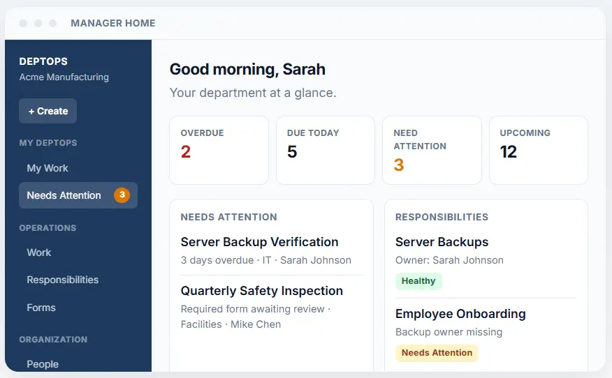 Screenshot 1 of DeptOps