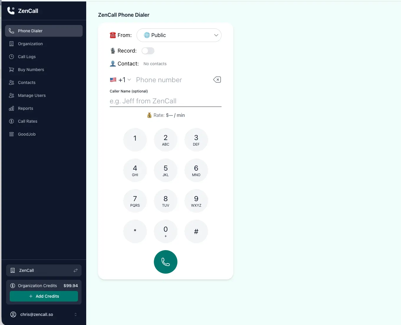 Screenshot 1 of ZenCall