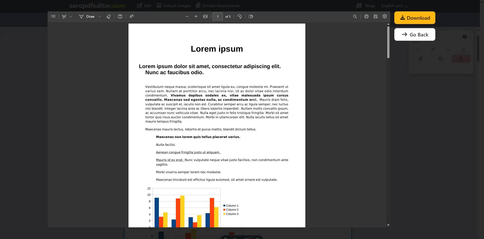 Screenshot 1 of sorapdfeditor.com