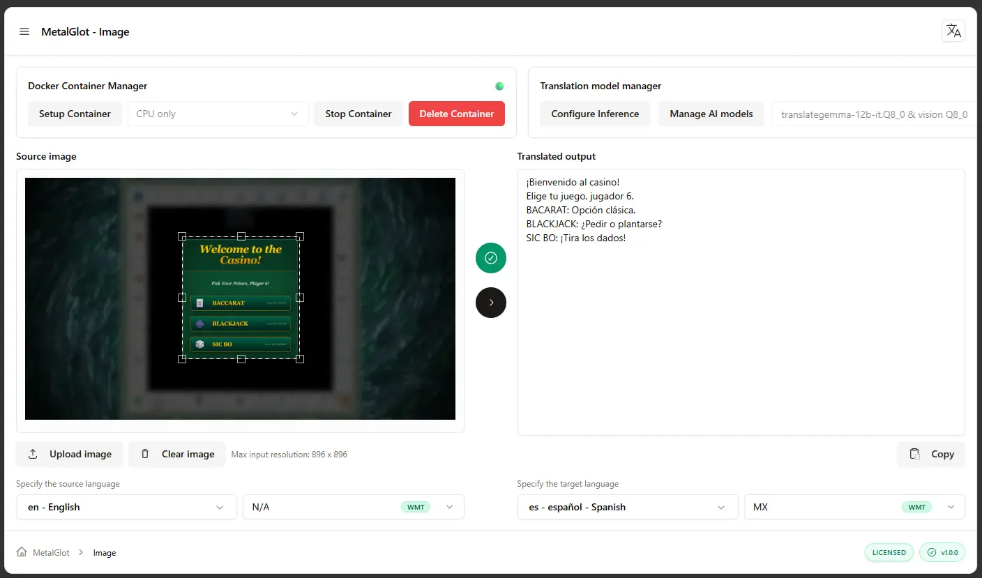 Screenshot 1 of MetalGlot