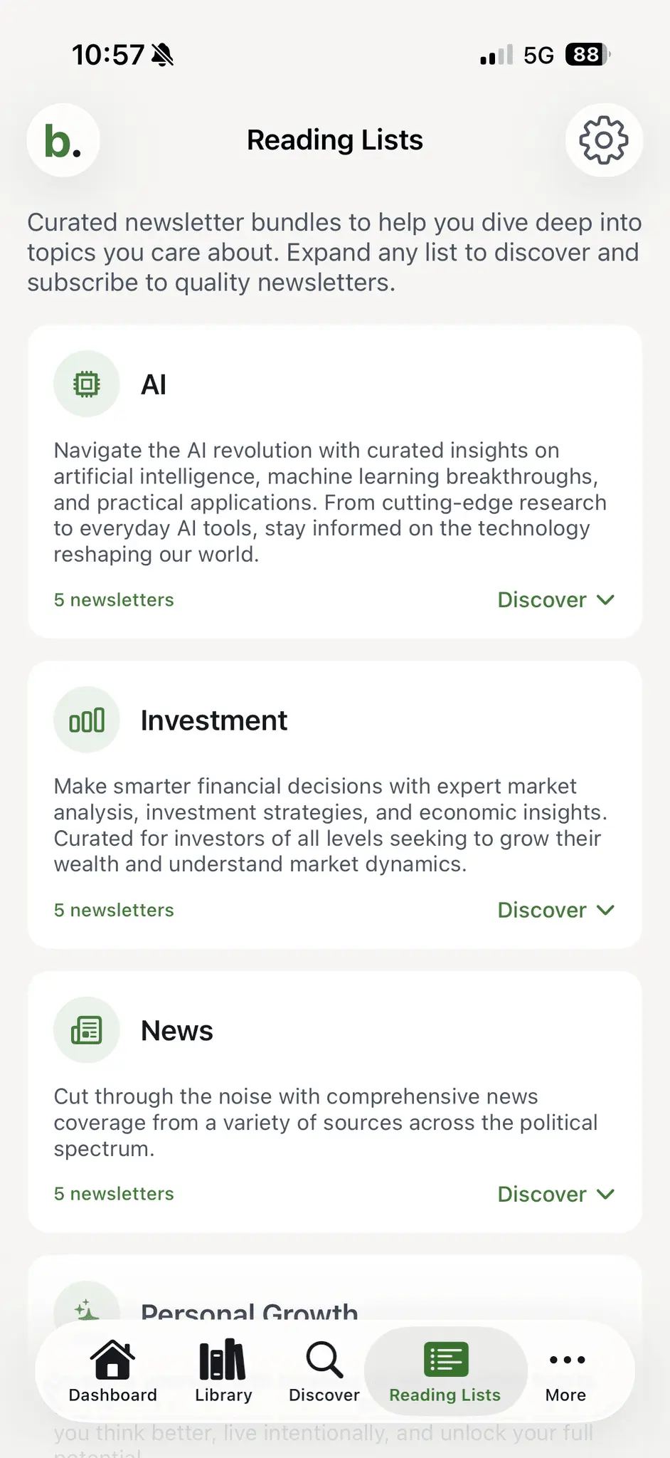 Screenshot 3 of Bilig - Newsletter Reader