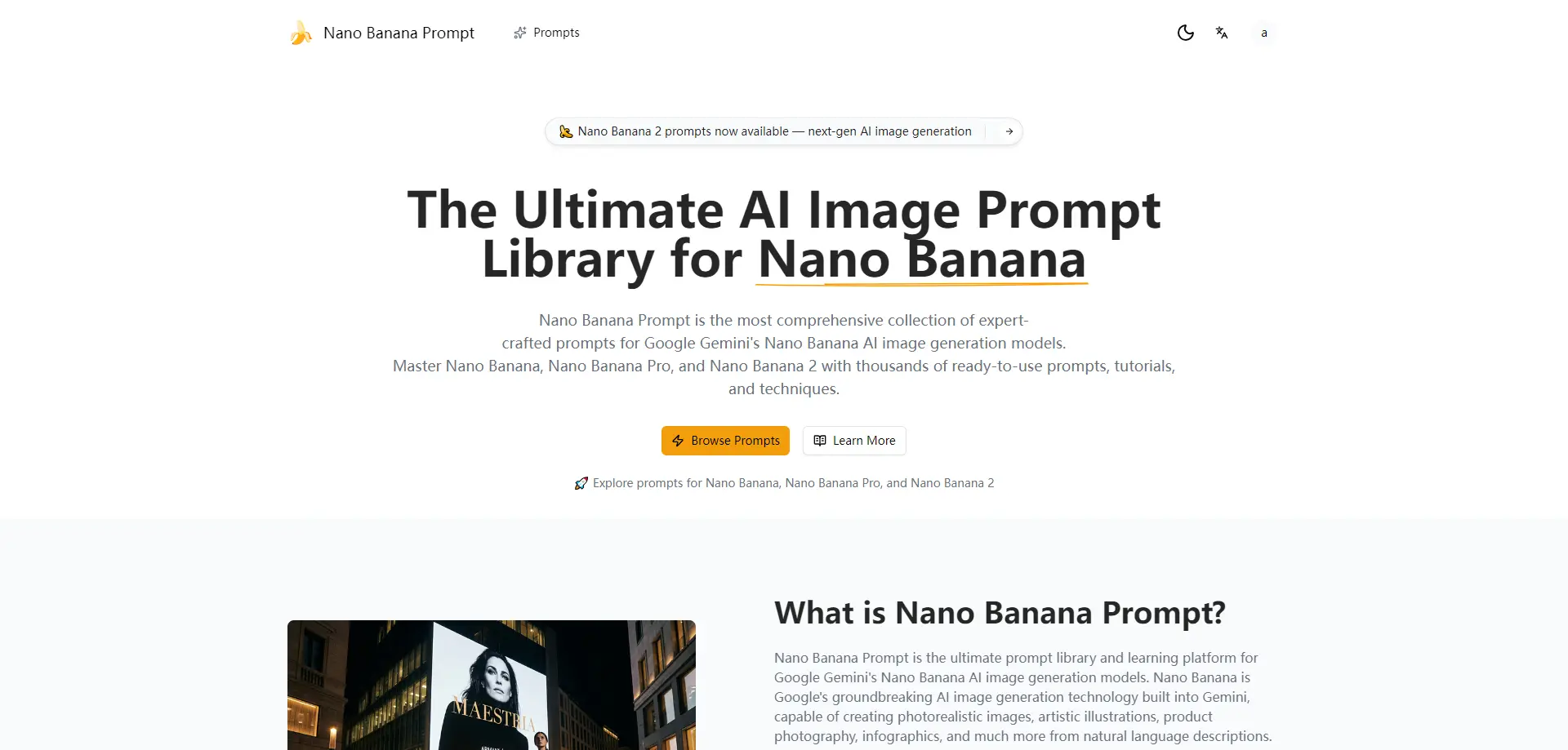Screenshot 1 of Nano Banana Prompt