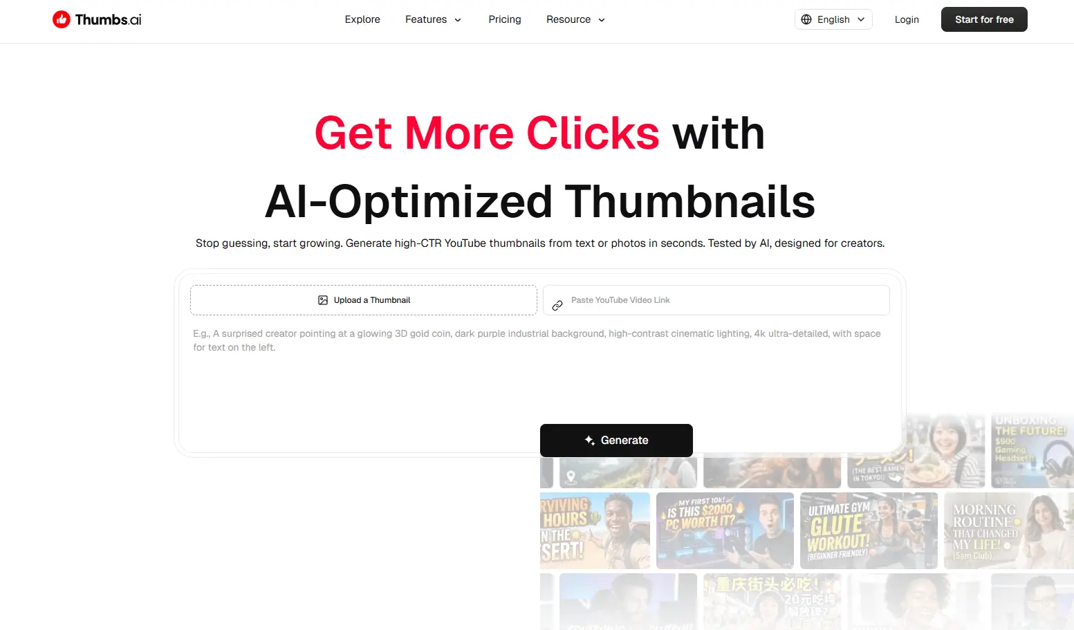 Screenshot 1 of Thumbs.ai