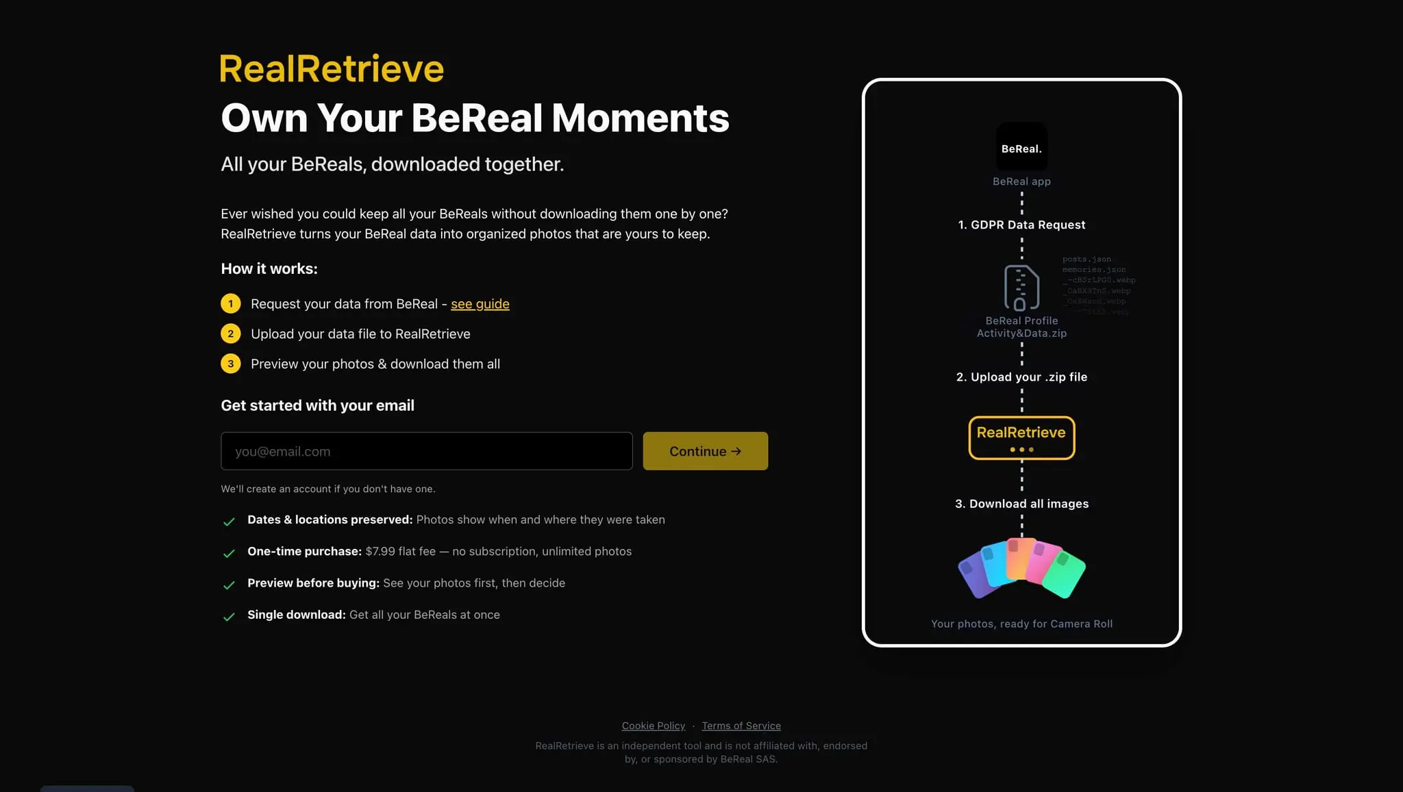 Screenshot 1 of RealRetrieve