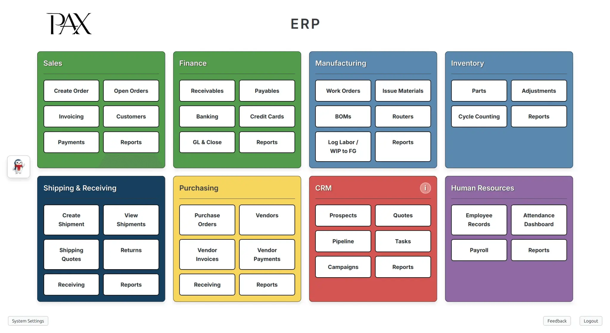 Screenshot 1 of PAX ERP