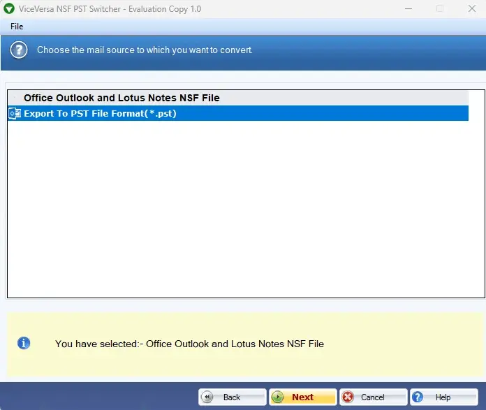 Screenshot 4 of ViceVersa NSF PST Switcher