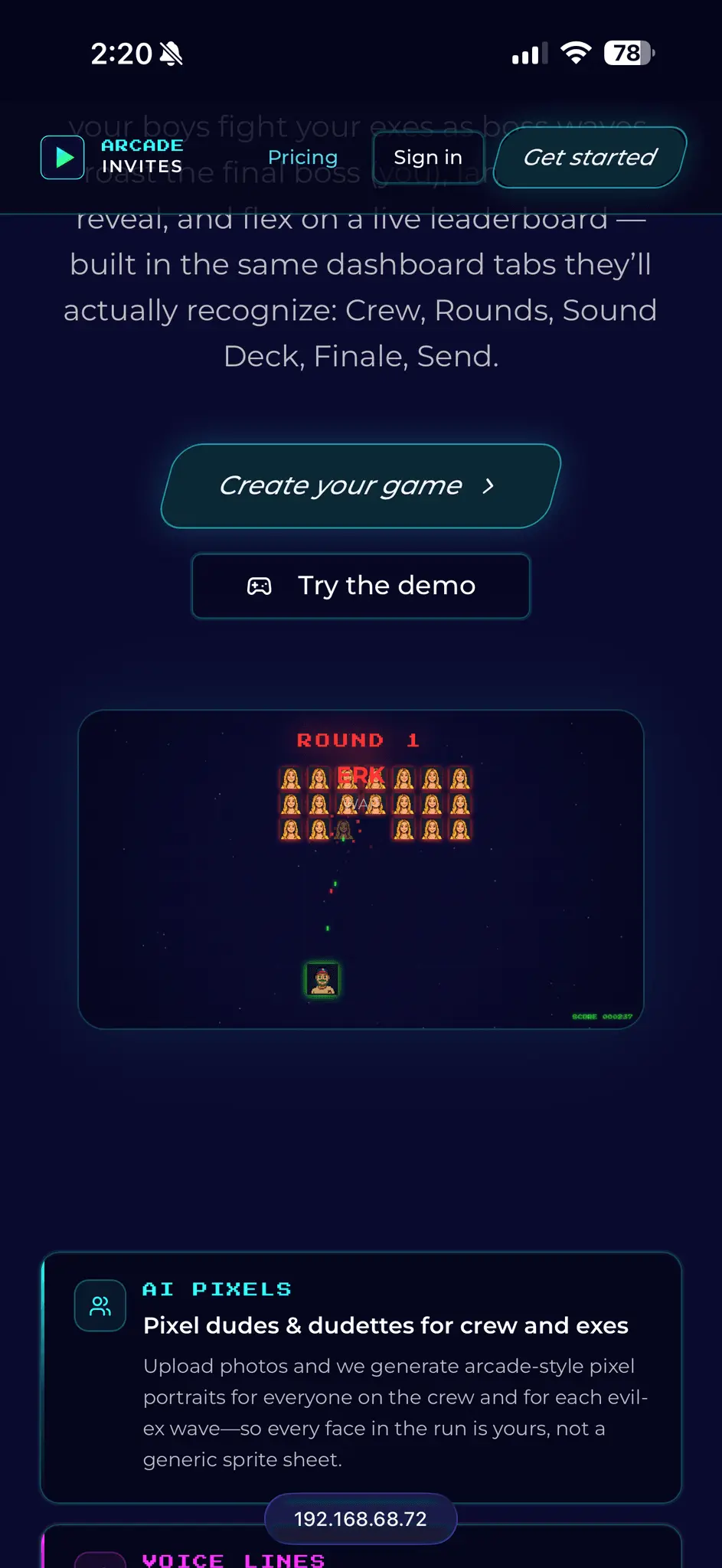 Screenshot 2 of Arcade Invite