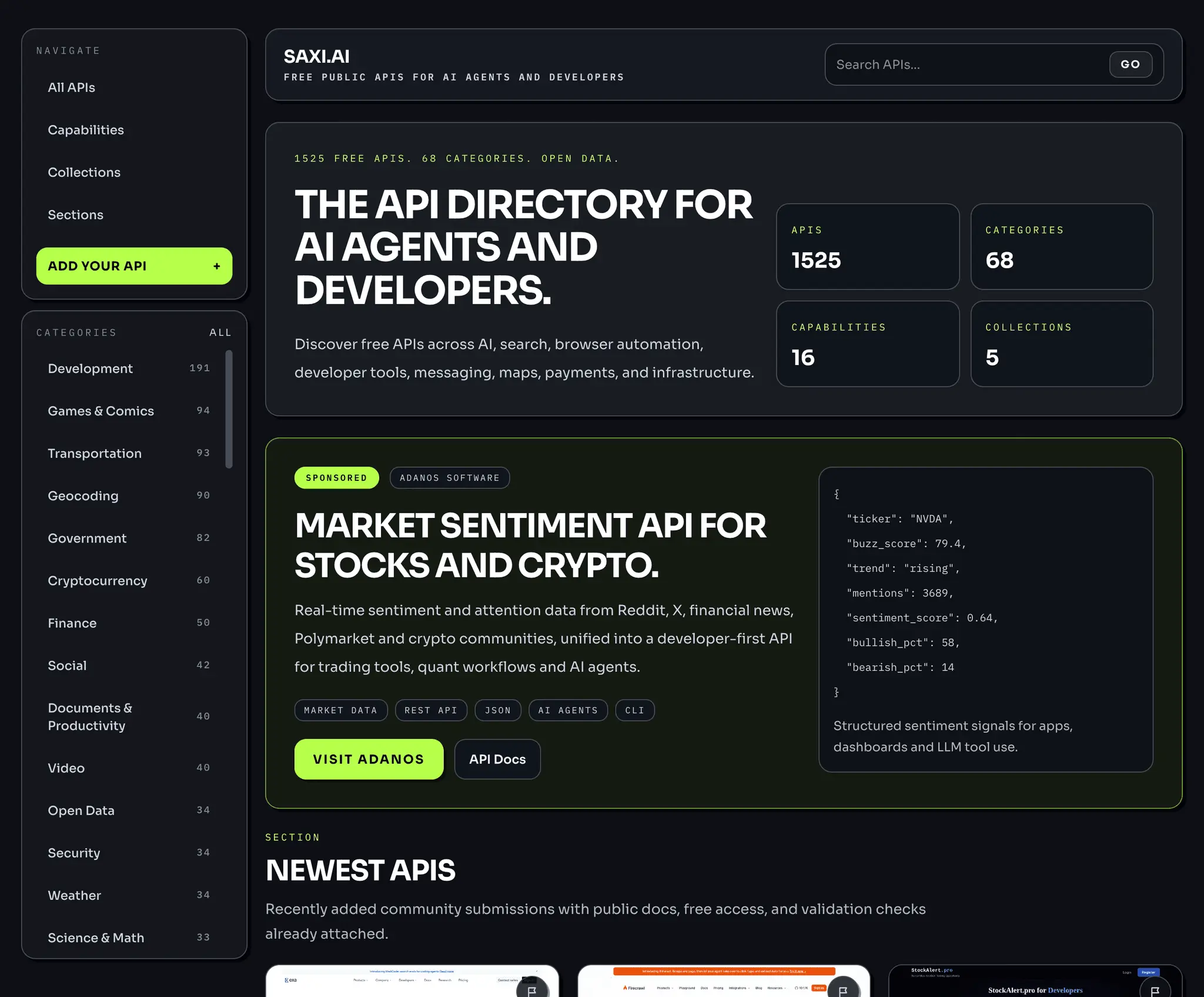 Screenshot 1 of Free Public API Directory