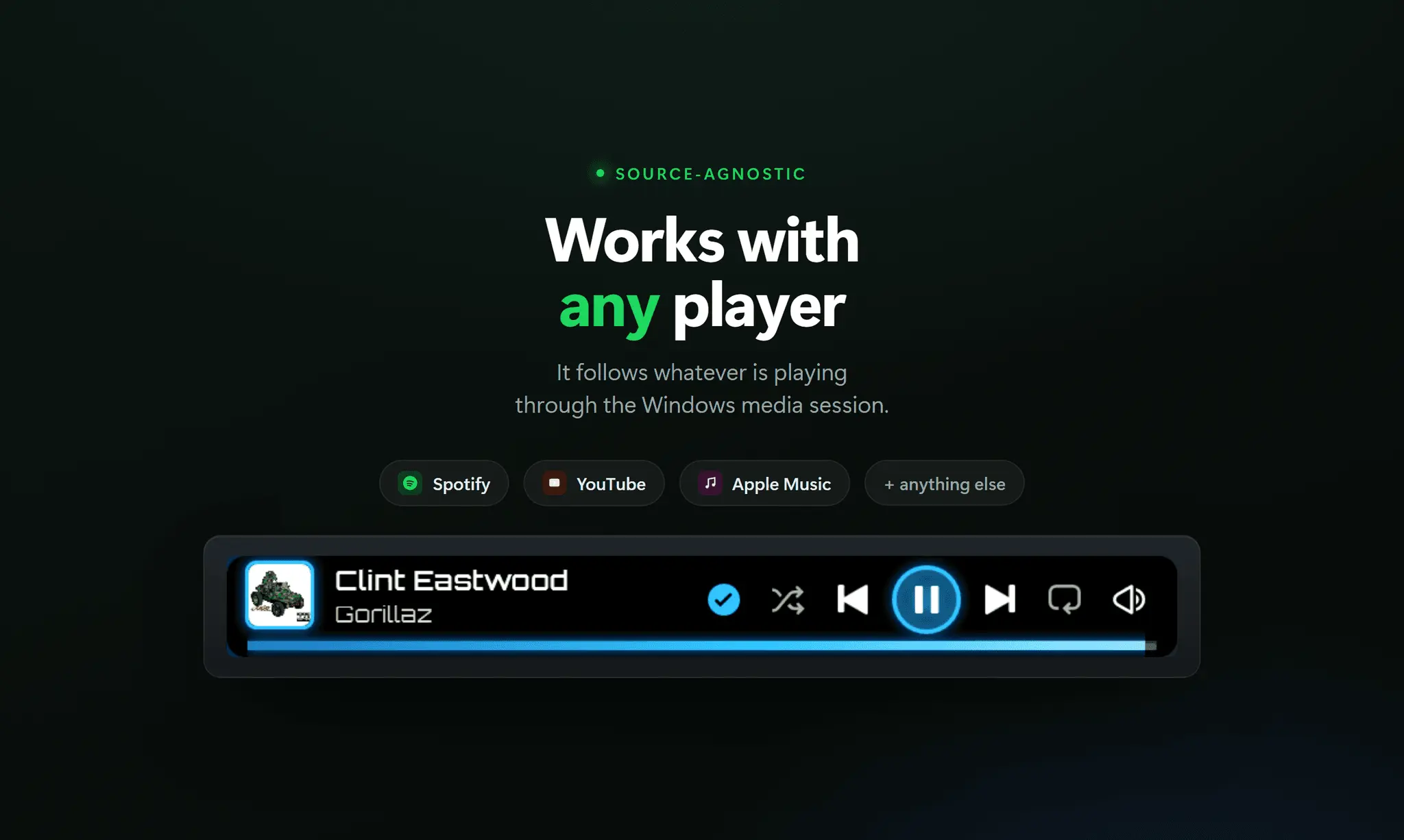 Screenshot 3 of Now Playing - Taskbar Widget