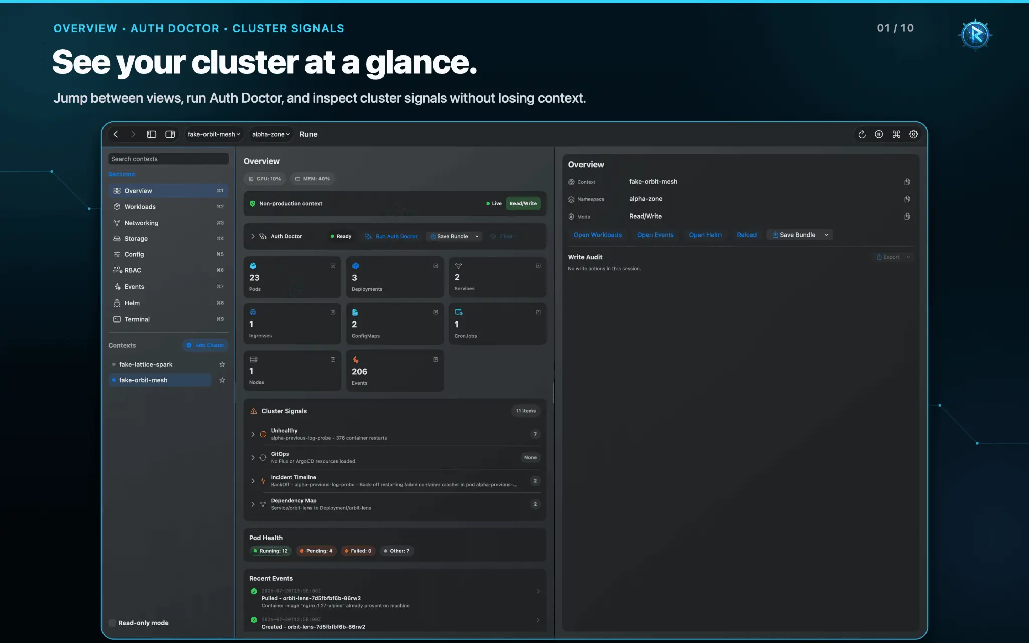 Screenshot 1 of Rune Kubernetes Client