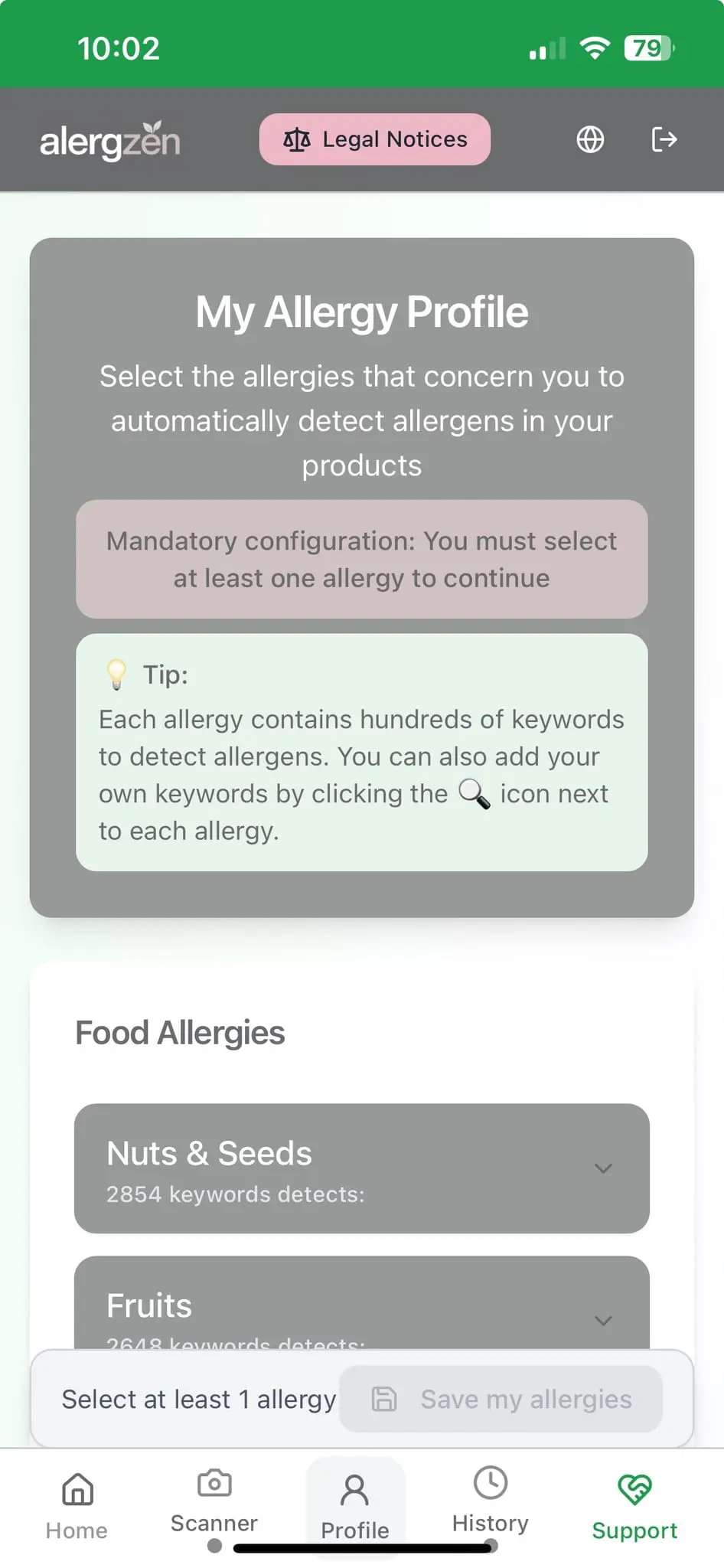 Screenshot 9 of AlergZen - Free Allergen Scanner