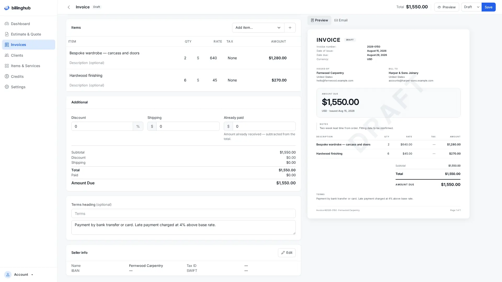 Screenshot 1 of BillingHub