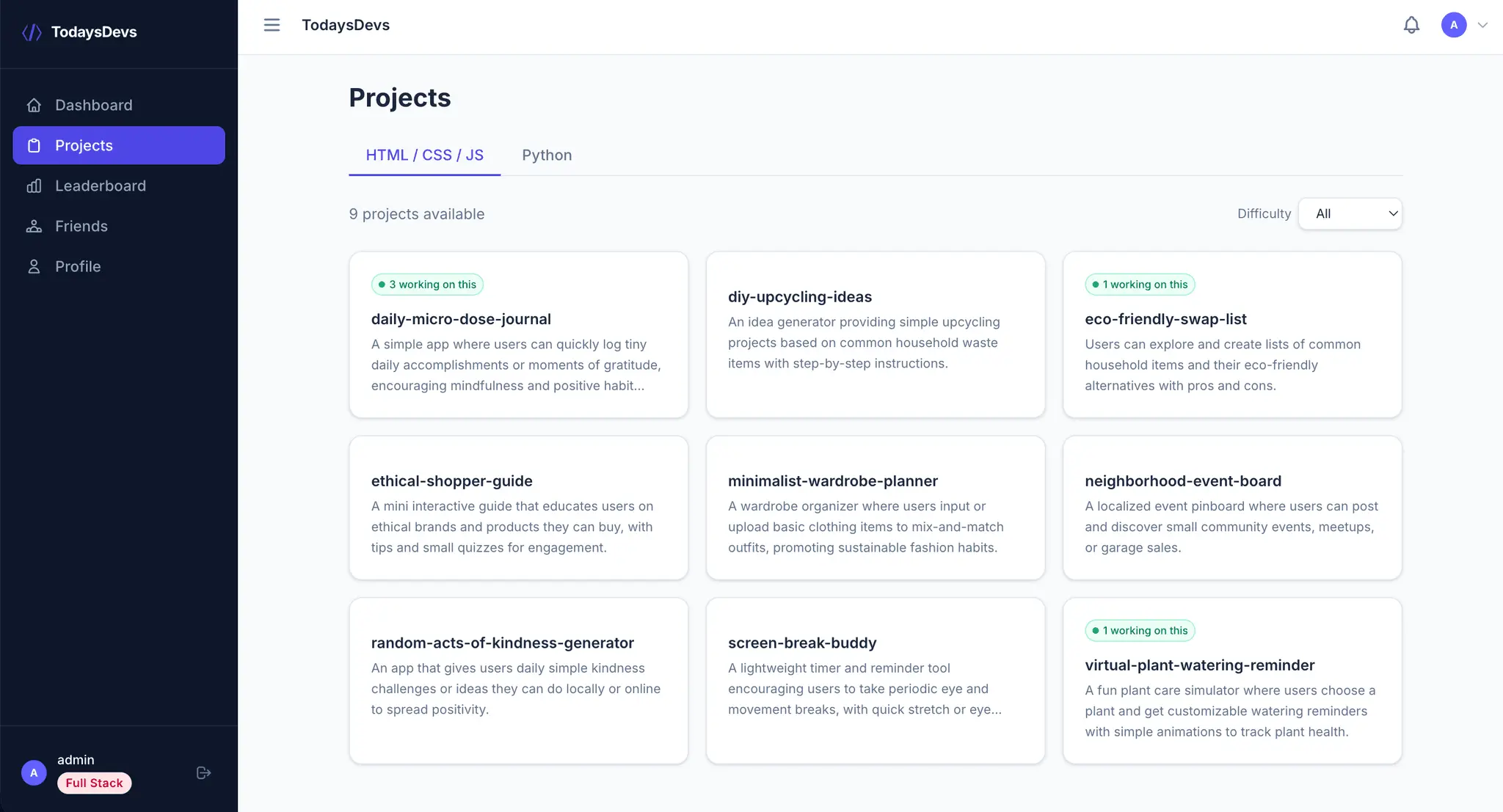 Screenshot 1 of TodaysDevs