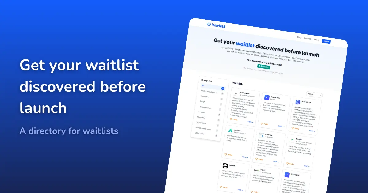 Screenshot 1 of IndieWait